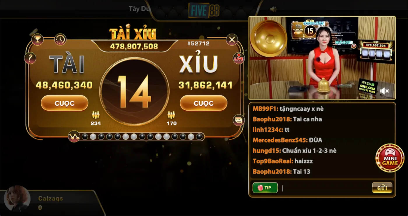 Tài xỉu livestream với dealer người thật